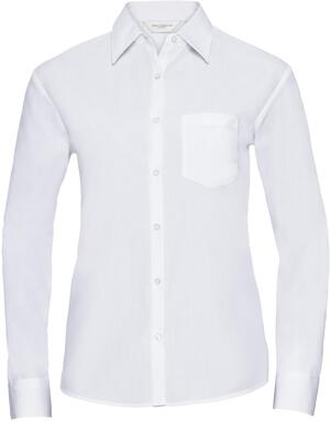 Russell Collection R934F - Ladies Poplin Shirts Long Sleeve 110gm