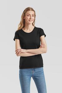 Fruit Of The Loom F61424 - Ringspun Premium T-Shirt Ladies 195gm Black