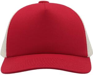 Atlantis ACRECO - Record Mid Visor 5 Panel Trucker Cap Red