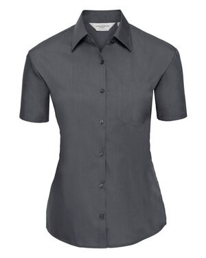 RUSSELL R935F - LADIES SHORT SLEEVE POLYCOTTON POPLIN SHIRT