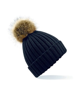 BEECHFIELD B412 - FUR POP POM CHUNKY BEANIE