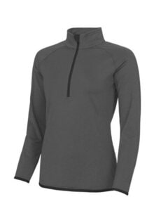 JUST COOL BY AWDIS JC036 - WOMENS COOL 1/2 ZIP SWEAT Charcoal/ Jet Black