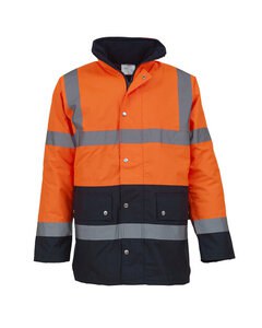 YOKO HVP302 - TWO TONE MOTORWAY JACKET Orange/Navy