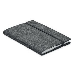 GiftRetail MO6985 - FELTNOTE A4 conference folder in RPET Dark Grey