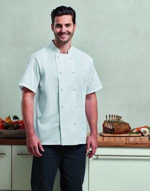 PREMIER WORKWEAR PR902 - CHEFS COOLCHECKER SHORT SLEEVE JACKET