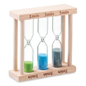 GiftRetail MO6762 - EI Set of 3 wooden sand timer